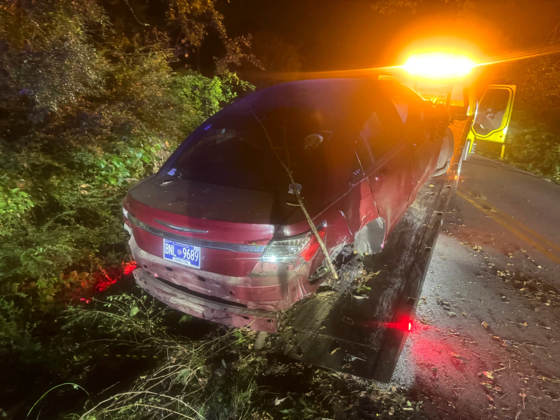 Late-Night Accident Recovery on Pine Grove Rd image