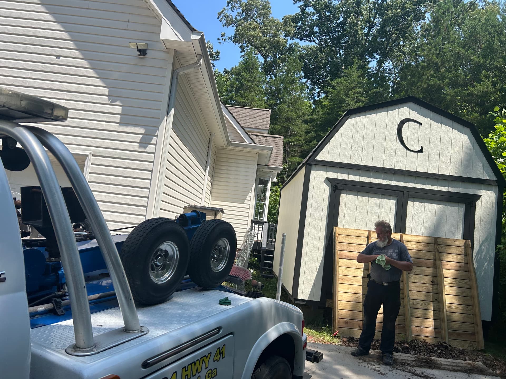 Gallery photos for Shed Relocated and Leveled to Make Room for a Home Addition: Image #2