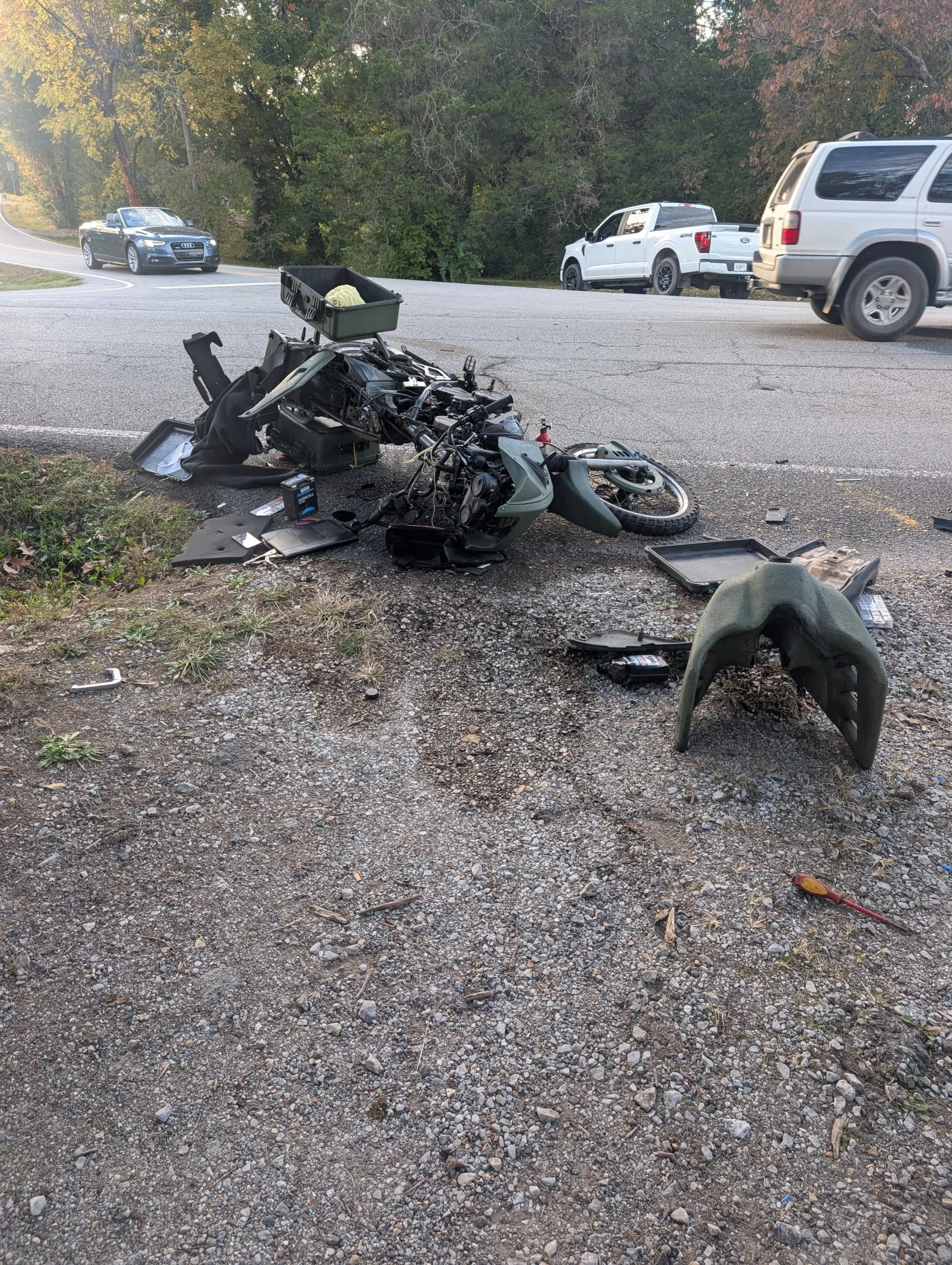 Motorcycle Accident Response on Graysville Rd image
