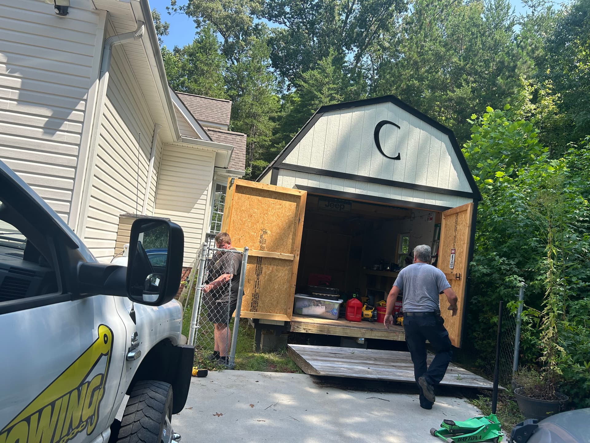 Gallery photos for Shed Relocated and Leveled to Make Room for a Home Addition: Image #1