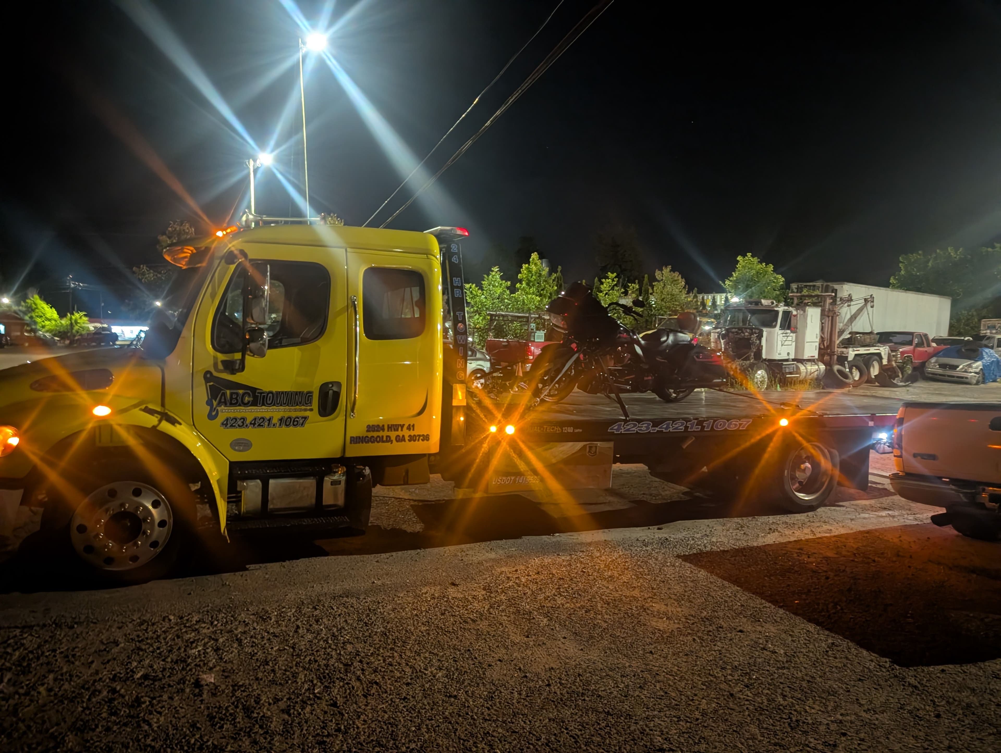 Project Motorcycle Towing Done Right in Ringgold Day or Night image