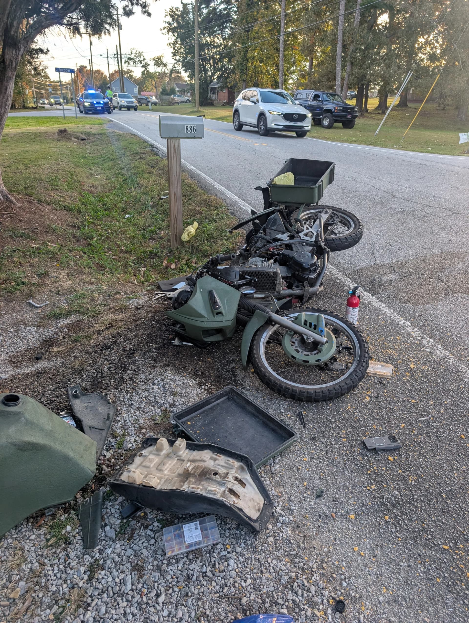 Gallery photos for Motorcycle Accident Response on Graysville Rd: Image #2