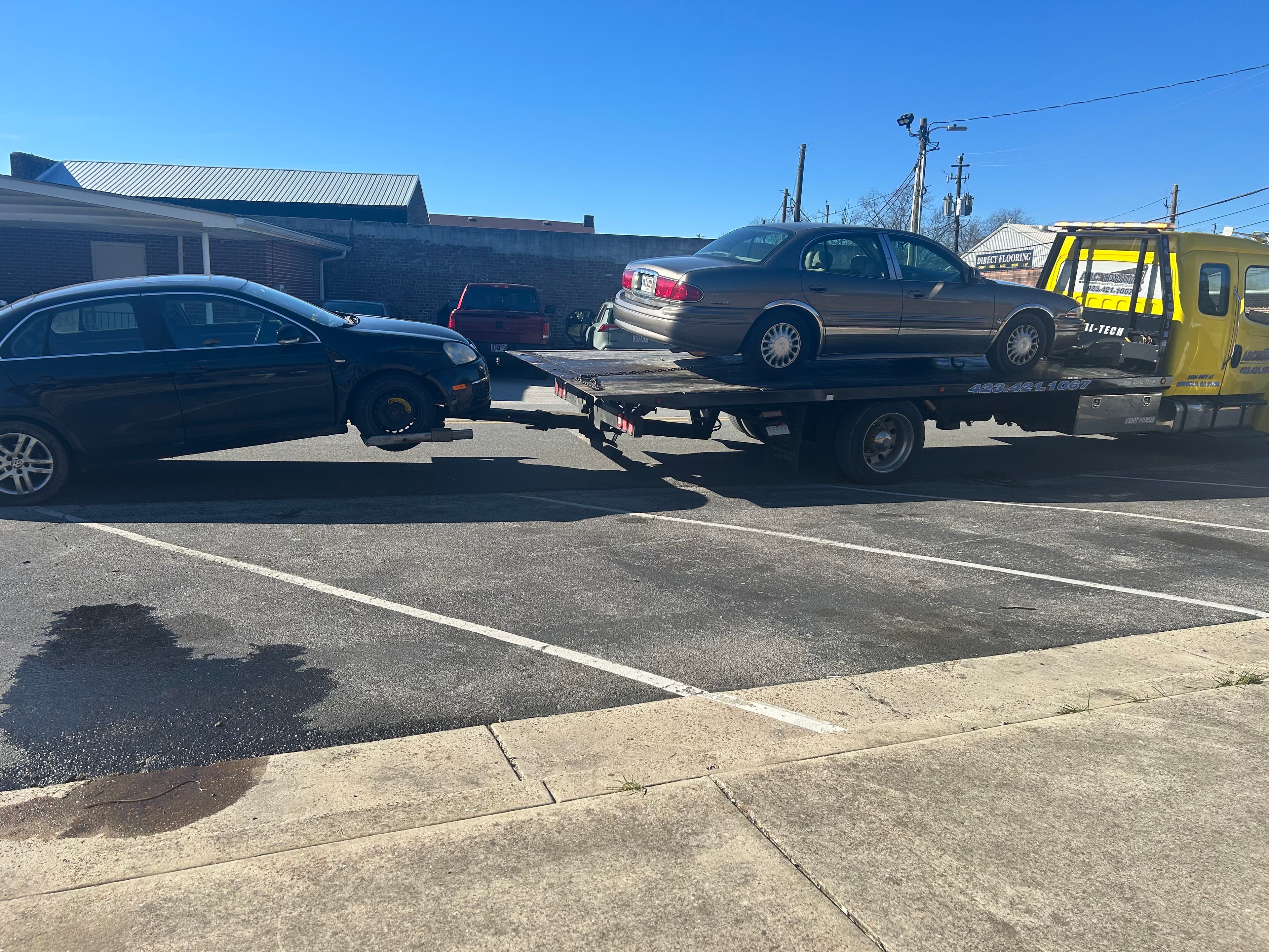 Project Efficient Towing in Ringgold GA - Two Cars with One Rollback image