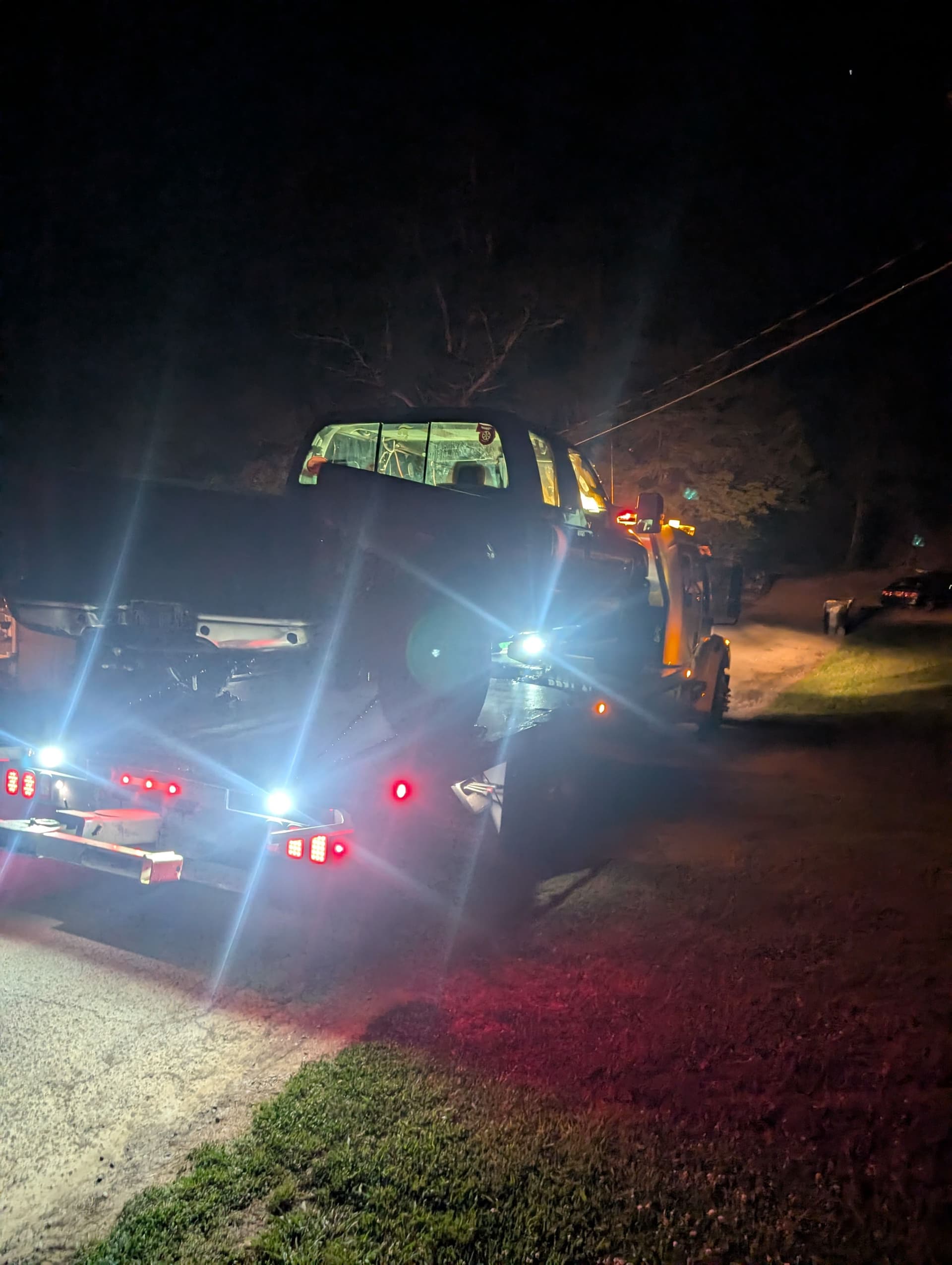 Heavy Duty Night Tow F-250 and Track Loader Recovery image