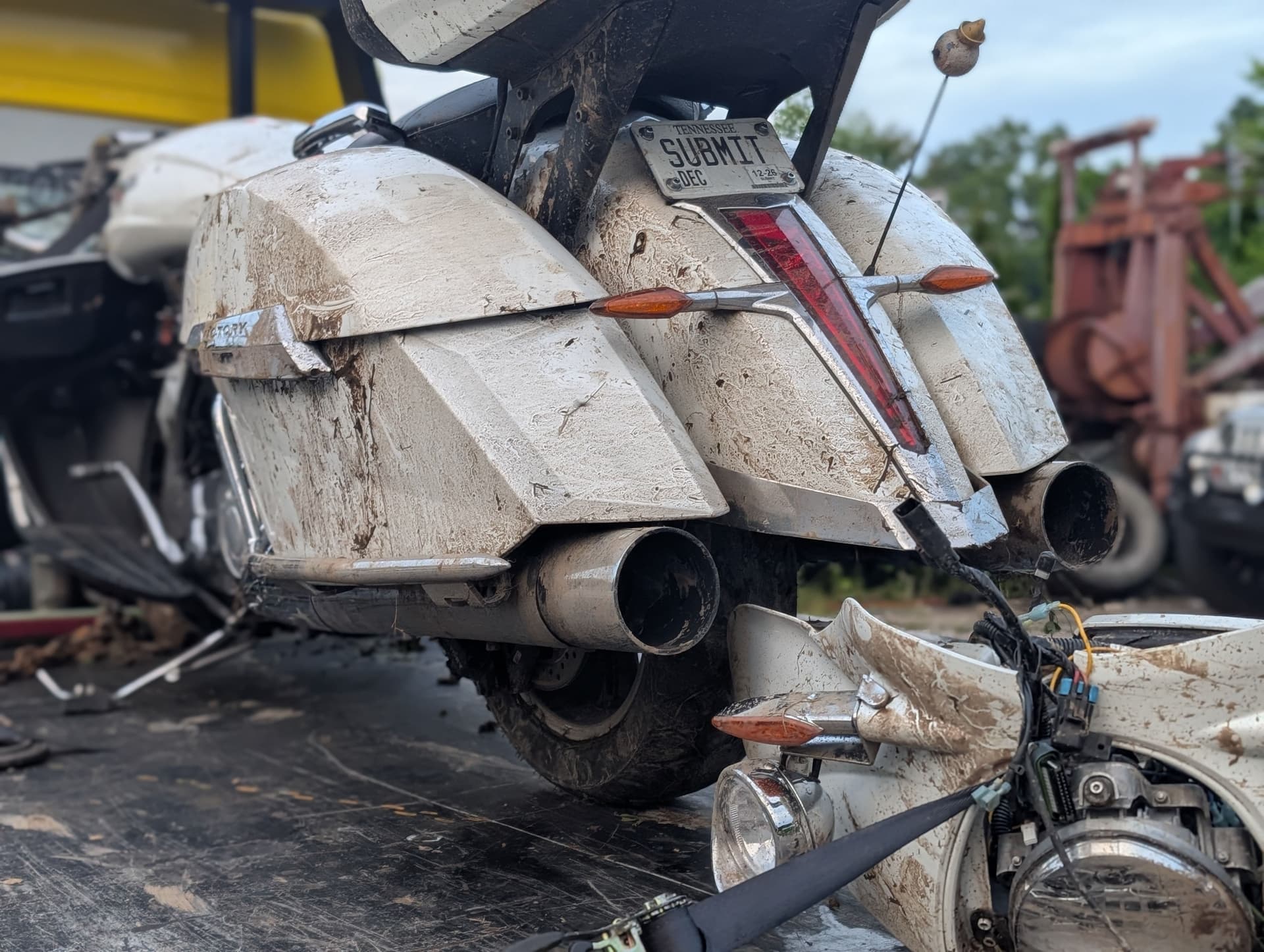 Gallery photos for Motorcycle Accident Recovery - Victory Bagger After a Serious Crash: Image #1