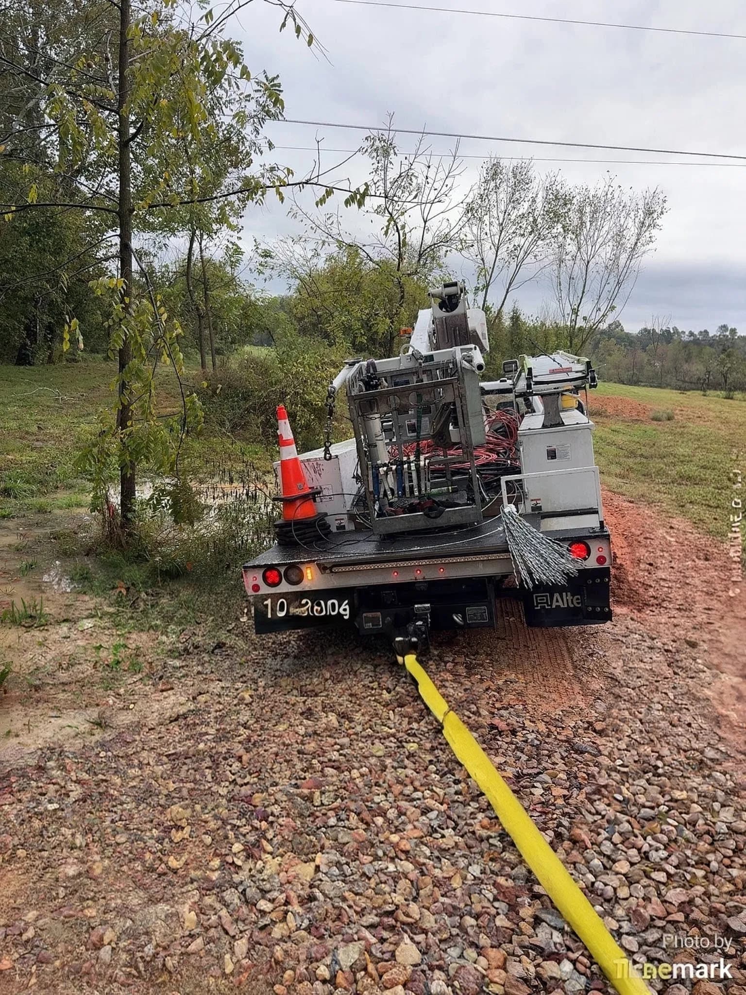Winch-Out Recovery on a Slick Muddy Shoulder image