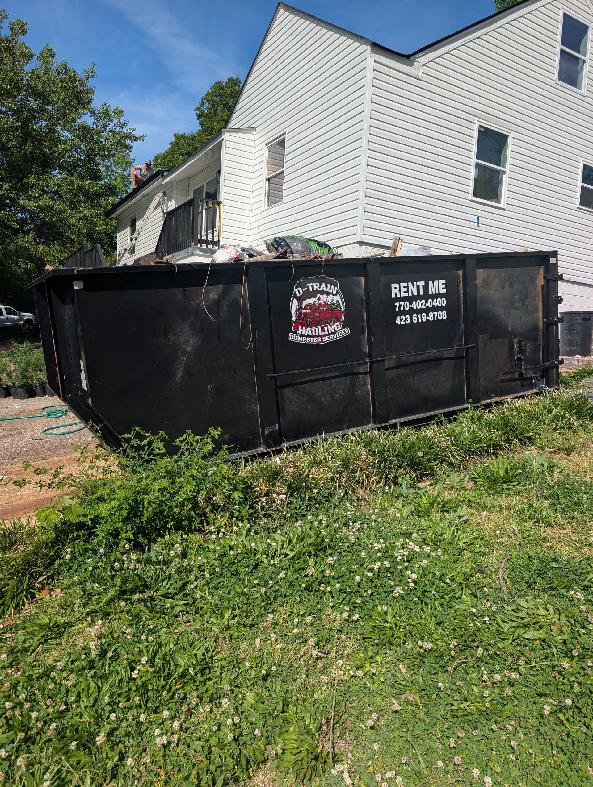 Rolloff Dumpster Hauled to Customer Lot When Truck Was Down image